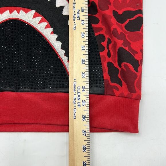 HUDSON OUTERWEAR SHARK CAMOUFLAGE HOODIE SWEAT PULLOVER HOODIE MENS SIZE LARGE - Picture 6 of 9